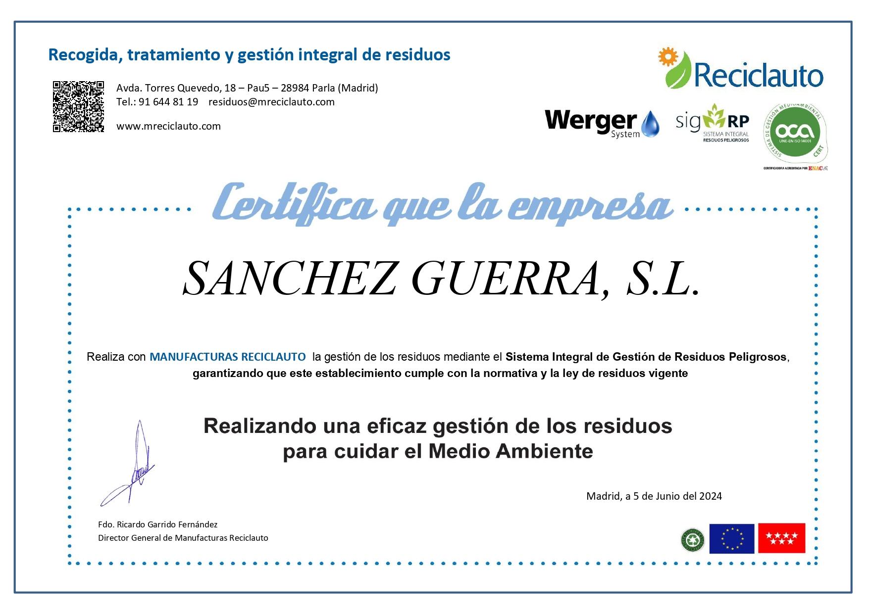 Certificado Gestión