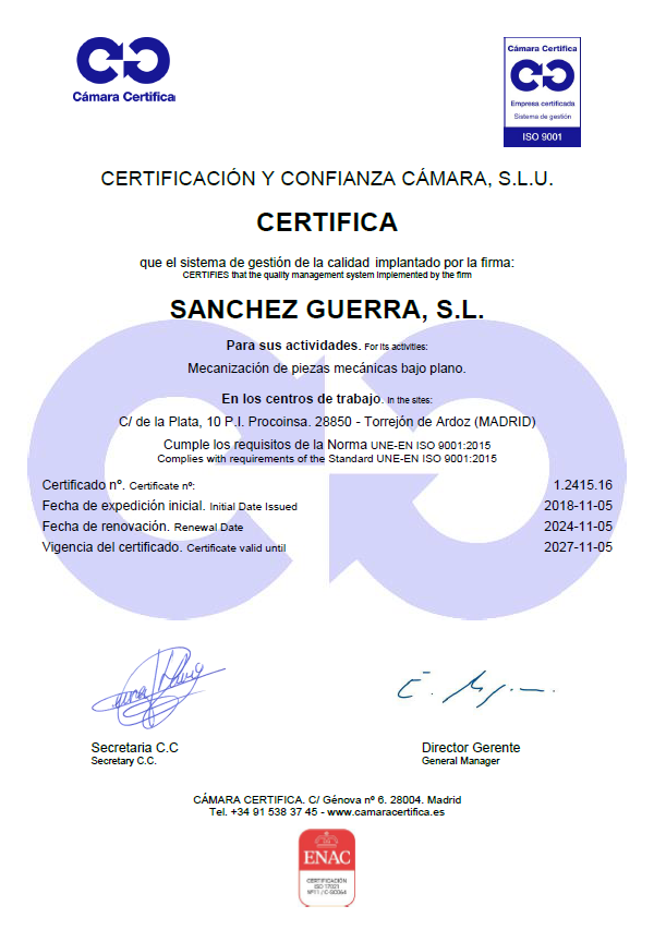 CERTIFICADO ISO 9001 -2015